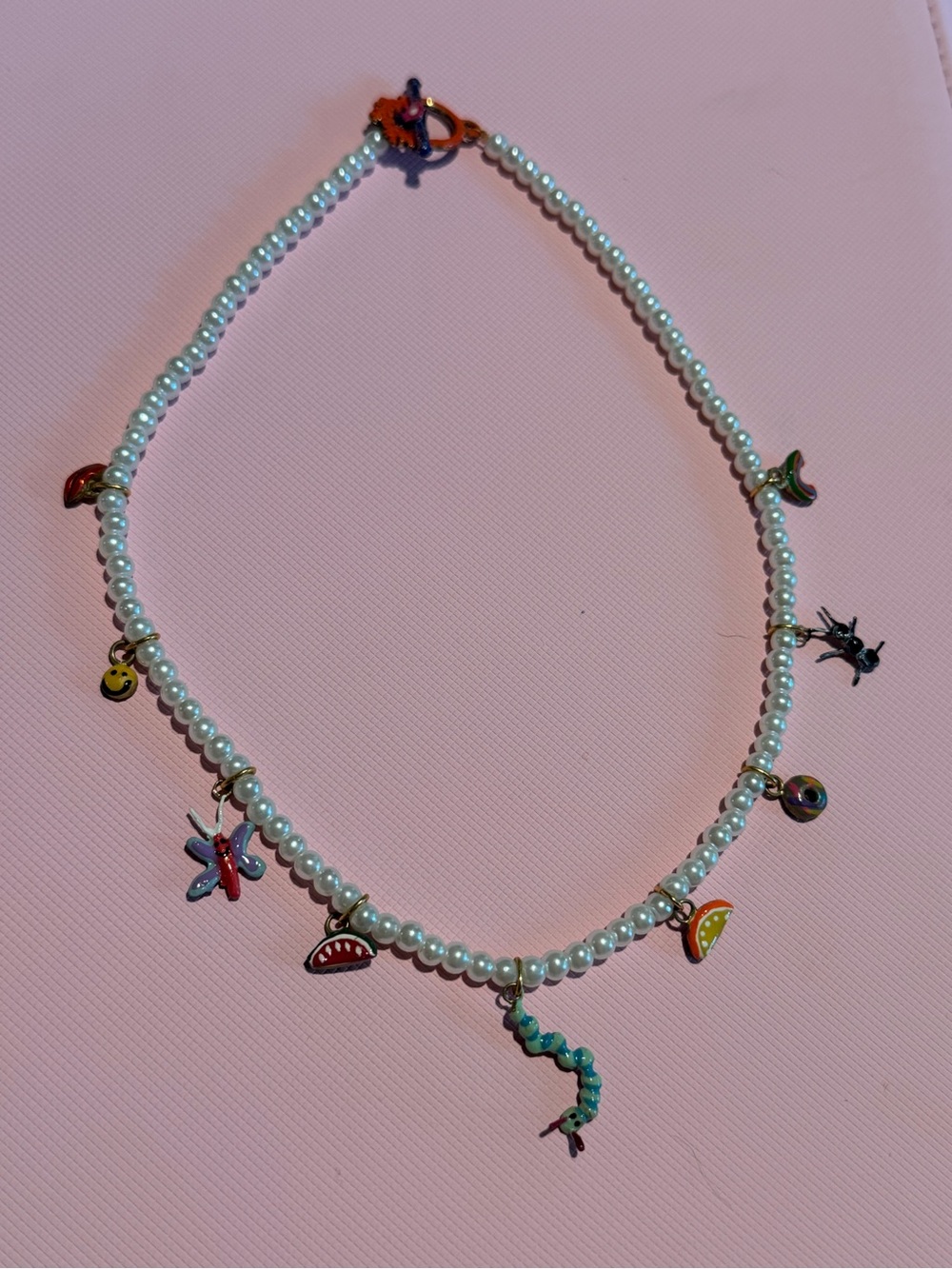 Susan Alexandra pearl and charm necklace